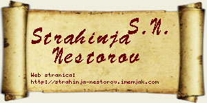 Strahinja Nestorov vizit kartica